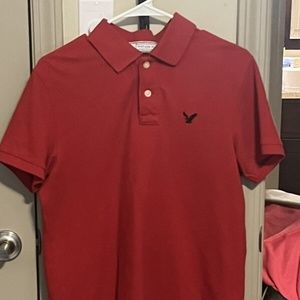 American Eagle AE Men’s Vintage Fit Polo Shirt Large RED